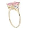 9ct Yellow Gold Pink and White Cubic Zirconia Dress Ring