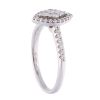 9ct White Gold 0.34ct Diamond Cluster Ring