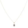 9ct Yellow Gold Cubic Zirconia and Mystic Topaz Cluster Pendant and Chain 18"