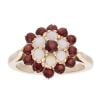 9ct Yellow Gold Opal and Garnet Ring
