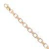 9ct Yellow Gold Patterned Square Belcher Bracelet 9"