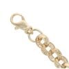 9ct Yellow Gold Patterned and Plain Belcher Bracelet 9.5"