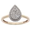 9ct Yellow Gold 0.40ct Brilliant Cut Diamond Cluster Ring