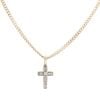 9ct Yellow Gold Cubic Zirconia Cross Pendant And Chain 18"
