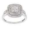 9ct White Gold 0.60ct Diamond Cluster Ring
