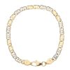 18ct Yellow And White Gold Fancy Bracelet 7.5"