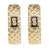 14ct Yellow Gold Monaco Classic Flex Patterned Hoop Earrings