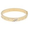 18ct Yellow And White Gold Cubic Zirconia Hinged Bangle