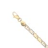 18ct Yellow And White Gold Fancy Bracelet 7.5"