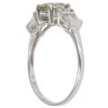 9ct White Gold Peridot And Cubic Zirconia Ring