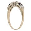14ct Yellow Gold Sapphire And Cubic Zirconia Ring