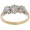 18ct Yellow Gold 0.35ct Brilliant Cut Diamond Trilogy Ring