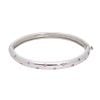 18ct White Gold Pink Gemstone Hinged Bangle