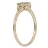 9ct Yellow Gold Three Stone Cubic Zirconia And Yellow Gemstone Ring