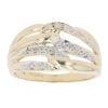 9ct Yellow Gold 0.10ct Diamond Crossover Ring