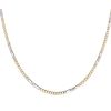 14ct Yellow and White Gold Fancy Chain 22"