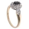 9ct Yellow Gold 0.15ct Diamond And Sapphire Cluster Ring