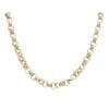 9ct Yellow Gold Patterned And Plain Belcher Chain 24"