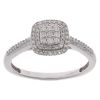 9ct White Gold 0.24ct Brilliant Cut Diamond Cluster Ring