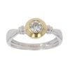 18ct Yellow and White Gold 0.40ct Diamond Solitaire Ring