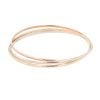 9ct Yellow, White And Rose Gold Russian Bangle