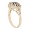 9ct Yellow Gold Multi-Gemstone And Cubic Zirconia Cluster Ring