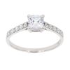 9ct White Gold Single Stone Cubic Zirconia Ring