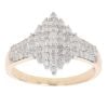 9ct Yellow Gold 1.00ct Brilliant Cut Diamond Cluster Ring