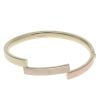 9ct Yellow, White And Rose Gold Hinged Bangle