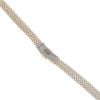 14ct Yellow Gold Monaco Classic Agua Cubic Zirconia Pave Lock Fancy Chain 15"