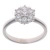 18ct White Gold 1.00ct Brilliant Cut Diamond Cluster Ring