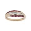 9ct Yellow Gold Ruby and 0.25ct Diamond Ring