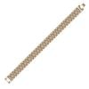 9ct Yellow Gold Cubic Zirconia Brickwork Bracelet