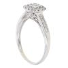 9ct White Gold 0.55ct Princess And Brilliant Cut Diamond Cluster Ring