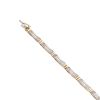 9ct Yellow And White Gold 1.50ct Baguette Cut Diamond Bracelet 7"