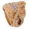 9ct Yellow Gold Cubic Zirconia Saddle Ring