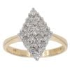 18ct Yellow Gold 0.50ct Brilliant Cut Diamond Cluster Ring