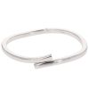 9ct White Gold Crossover Hinged Bangle