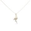 9ct Yellow Gold Flamingo Pendant And Chain 18"