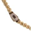 14ct Yellow Gold Monaco Classic Loop Alternate Pave Lock Chain 18"