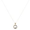 18ct Yellow Gold 0.25ct Brilliant Cut Diamond Circle Pendant And Chain 18"