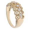14ct Yellow Gold Cubic Zirconia Patterned Fancy Ring