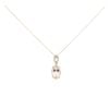 9ct Yellow Gold 0.05ct Diamond And Morganite Pendant And Chain 18"