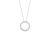 Sterling Silver Open Halo Cubic Zirconia Pendant