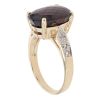 9ct Yellow Gold Garnet And Cubic Zirconia Single Stone Ring
