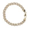 18ct Yellow And White Gold Fancy Bead Bracelet 6"