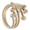 9ct Yellow Gold Diamond 6 Row Crossover Ring by Anya Belle