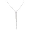 18ct White Gold 0.10ct Diamond Tassel Necklet 16"