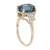 9ct Yellow Gold Sapphire And Cubic Zirconia Ring