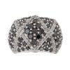 9ct White Gold 1.50ct Brilliant Cut Black And White Diamond Cluster Ring